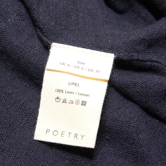 Poetry Fine Linen Open Front Long Cardigan Size 2 - Picture 8 of 10